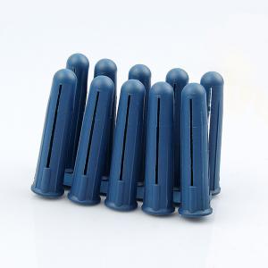 China HDPE Plastic Wall Plugs Fixing 5.5MM X 34MM Blue Color Lightweight supplier