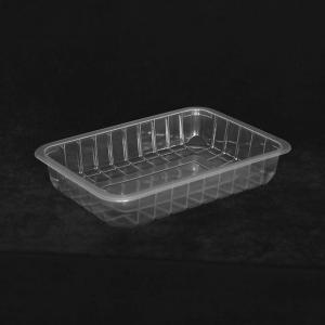 285 X 205 X 55 MM PP Disposable Plastic Stackable Food Tray Clear Rectangle
