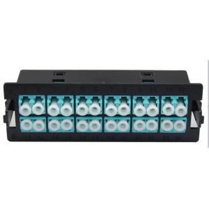 China Black LC Insert Duplex Fiber Optic Patch Panel 24 Port For 1U Distribution Box supplier