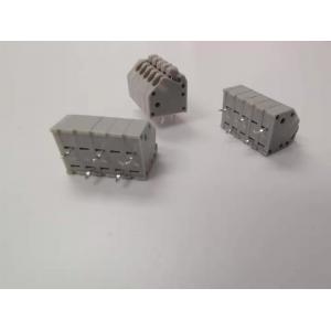 China Screwless Terminal Block Button Press Pitch 3.5mm Gray Dip/180° Customized Pins supplier