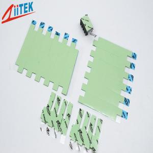 China Green Compressible Thermal Conductive Pad TIF140-15-07S with Ceramic Filled Silicone Rubber 1.5 W / mK, 60shore00 supplier