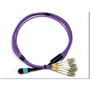 China 12 Fiber MPO to SC Fiber Optical Patch Cord For Telecommunication Network supplier