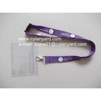 China Cheap printed neck lanyards, colour lanyard with id badge, on sale