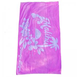 China Wholesale 100% cotton velour custom design pink beach towel large over sized jacquard logo beach towel supplier