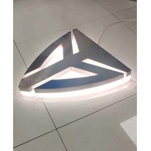 Stainless Steel Pvd Coating Box Up LED Backlit Indoor Signage , Metal Lighting