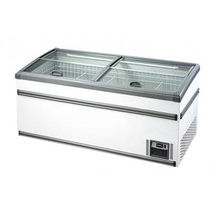 China 1.8m 2.5m Supermarket Island Freezer Open Type With Famous Brand Compressor supplier