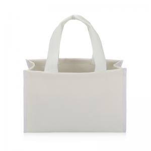 China Canvas Tote Bag Eco Friendly Shopping Bags Retail Heavy Duty Thick Bottom 4x4x10 supplier