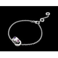 China   bracelet in 18 kt white gold with amethysts and pink tourmalines on sale