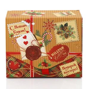 Decorative Brown Kraft Paper Box , Recyclable Cardboard Christmas Gift Boxes