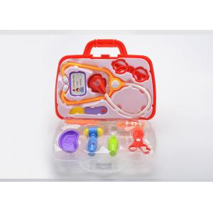 Plastic Pretend Play Kids Doctor Kit With Working Stethoscope 10 Pcs Carry Case