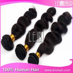 China Tangle free virgin wholesale indian temple hair loose wave supplier