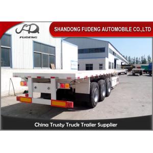 28 Tons Jost Landing Gear Truck Flatbed Trailers  Three FUWA Brand Axle