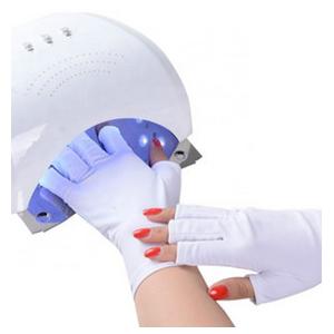 China Manicures Sun Protection Gloves Anti UV Nail Art Gloves Sunblock Salon Tool supplier