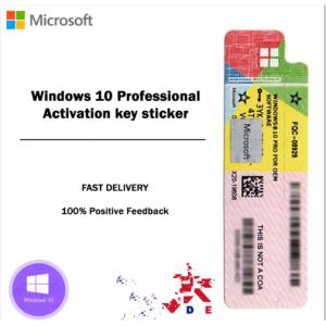 China Microsoft Windows 10 Professional Pro , Windows 10 Key Sticker With Scratch supplier