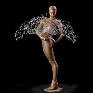 Steady Bronze Water Fountain Statue Female Life Size Fountain Sculpture Height 2000mm