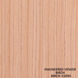 Engineered Birch Wood Veneer 205S/205C Grade A For Interior Export Standard For Door And Cabinet Face