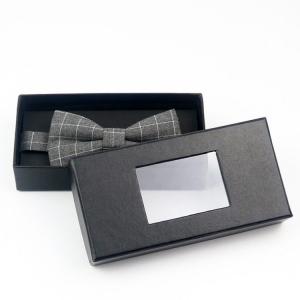 China Gift Storage Bow Tie Packaging Box with Clear Window Luxury Custom Printing supplier