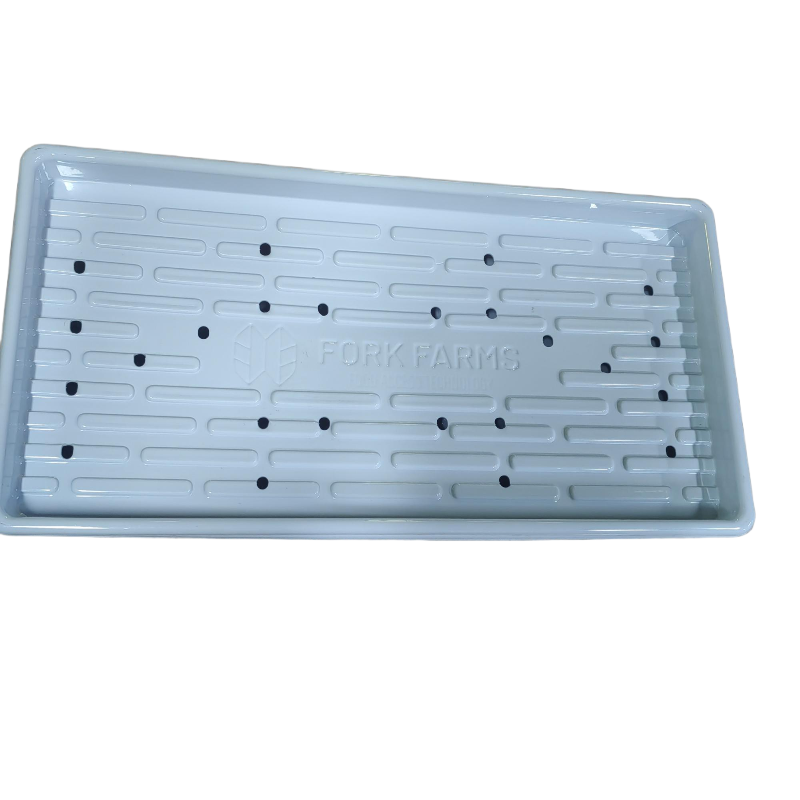 China カスタマイズされた1020長方形の黒/白のプラスティック挿入トレイ 穴/穴なしの植物温室育苗箱 wholesale