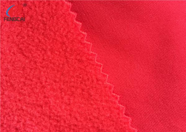 Composite Waterproof Polar Fleece Polyester Tricot Knitted Fabric For Winter