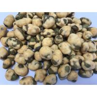 China Delicious Coated Roasted Soybean Snack Green Color BBQ Flavor Safe Raw Ingredient on sale