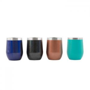 Multi Colors Stainless Steel Wine Glasses 10oz / 12oz For Outdoor Activities