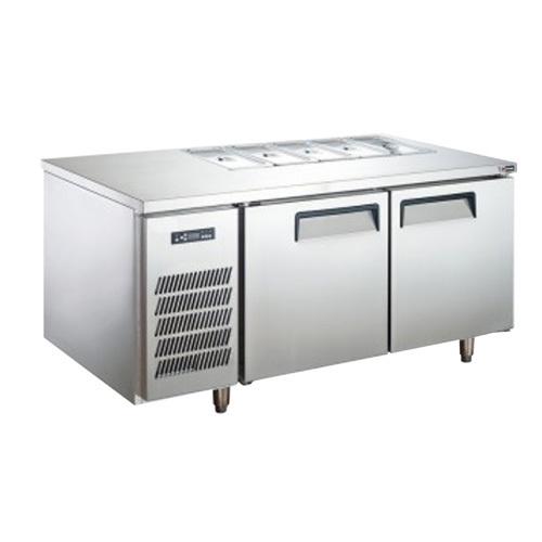 1.2m 1.5m 3 Door Pizza Prep Fridge Bar Salad Refrigerated Prep Tables