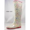 Colorful Flower Rubber Printed Rain Boots For Women Size 40