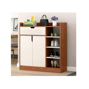 Golden Teak Color Home Shoe Storage Cabinet Eco Friendly Without Odour Smell