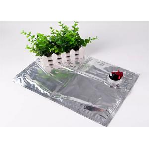 Red Wine / Oil / Water / Juice Detergent Aluminum Foil Bag With Tap Valve / Spigot