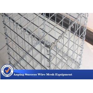 China Silver Galvanized Gabion Mesh Cage / Stone Cage Wire Mesh Easy Install supplier