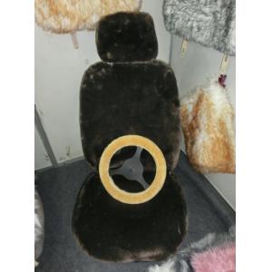 White Fitted Genuine Sheepskin Car Seat Cushion For Toyota