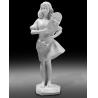 China Indoor art exhibition marble sculptures beautiful girl stone statue,stone carving supplier wholesale
