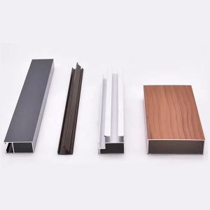 China Wood Grain Extruded Aluminum Door Profiles Casement Door Profile Slim Frame supplier