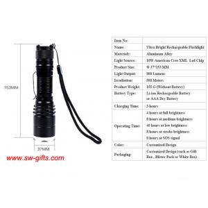 Wholesale Aluminum Zoomable Micro USB Rechargeable Best Led Flashlight Torch Light