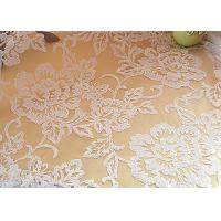 China Embroidered Floral Sequin Netting Fabric , Sequin Tulle Fabric For Ivory Wedding Dresses on sale