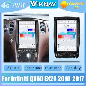 For 2010-2017 Infinit QX50 EX25 13.6 Inch Touch Screen Car radio Navigation GPS Multimedia DVD Player Wireless Carplay