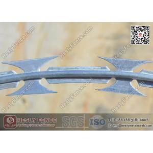 China BTO-22 O.D 500mm Galvanised Concertina Cross Razor Barbed Wire Fencing | Anping China Supplier supplier