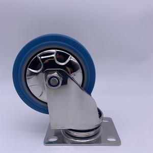 China Soft Rubber Caster with 360 Degree Top Plate 3 Inch wholesale