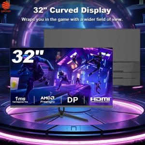 China 1440P 32 Inch Gaming Monitor 3000R IPS Panel QHD Resolution PC Monitor Curved wholesale