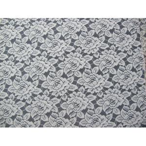 China Allover Guipure Cotton Nylon Lace Mesh Fabric / Floral Lace Fabric SGS wholesale