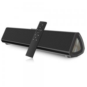 Sleek Black 2.4GHz Wireless Home Theater Soundbar Remote Control Sound Bar