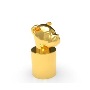 China Custom Dog Head Gold Fasion ISO 9001 Perfume Bottle Caps supplier