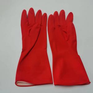 Alkali Resistance Red Latex Gloves Thickening 30-32CM Industrial Latex Glove