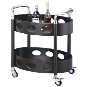 Room Service Equipments Oval Liquor Trolley Restaurant Supply Equipment For Restaurant