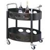 Room Service Equipments Oval Liquor Trolley Restaurant Supply Equipment For