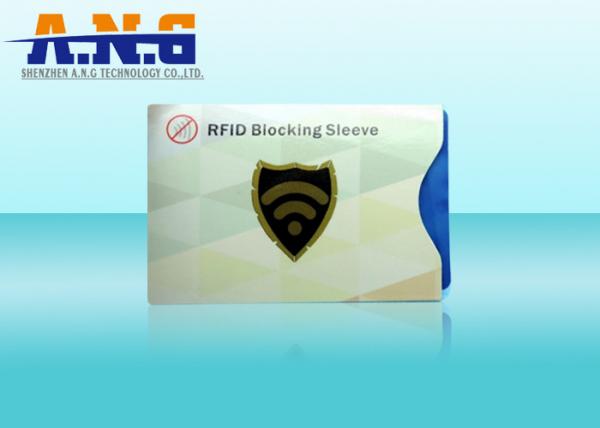 Printing Aluminium Foil Paper Rfid Protection Sleeves / Scanner Guard Card