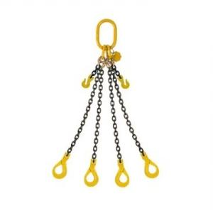 China 2t Working Loadlimit Black Finish G80 Double Leg Lifting Sling Chain for Construction supplier