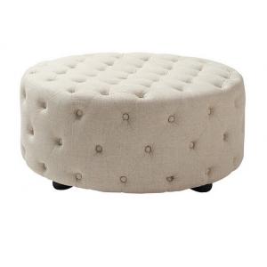 French style footstool frames in wood and  home furniture of round ottoman