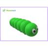 Green Mini Lipstick Power Bank 2600 mAh Soft PVC Cartoon Caterpillars Shaped