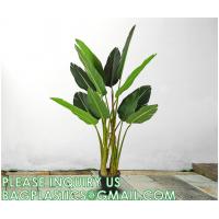 China Artificial Bird of Paradise Plant 4 Feet Faux Palm Tree with 8 Trunks Faux Tree for Indoor Outdoor Modern Decoration on sale